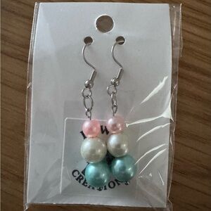 Howie Creations Colorful Beaded Dangle Earrings- NWOT